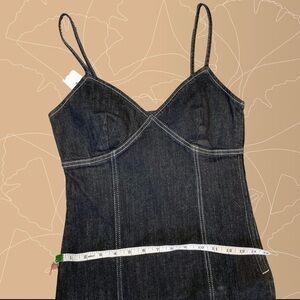 Dark denim TopShop midi slit dress